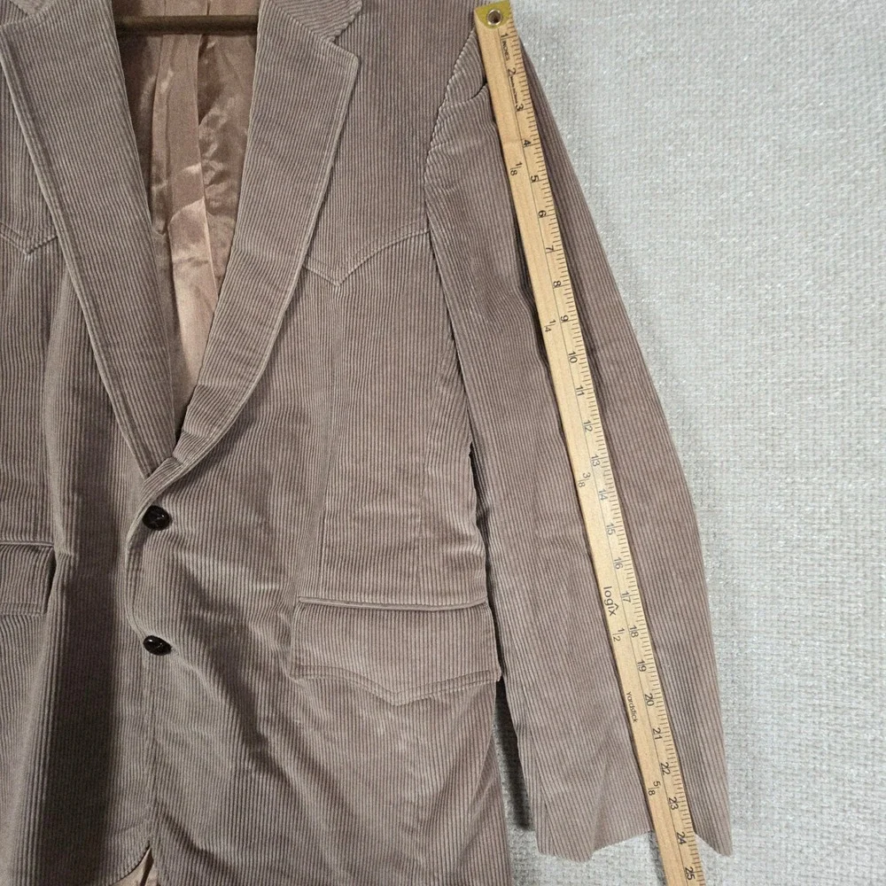 VTG Levis Western Wear Corduroy Blazer Brown Suede Elbow Patches Sample M *READ*